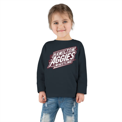 Toddler Long Sleeve Tee \ Hamilton Aggies Wrestling \ HAW1