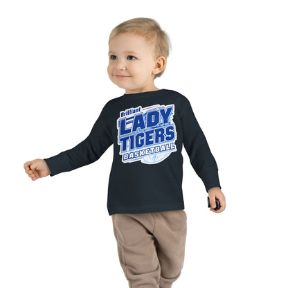 Toddler Long Sleeve Tee \ Brilliant Tigers Basketball \ BTBKG2