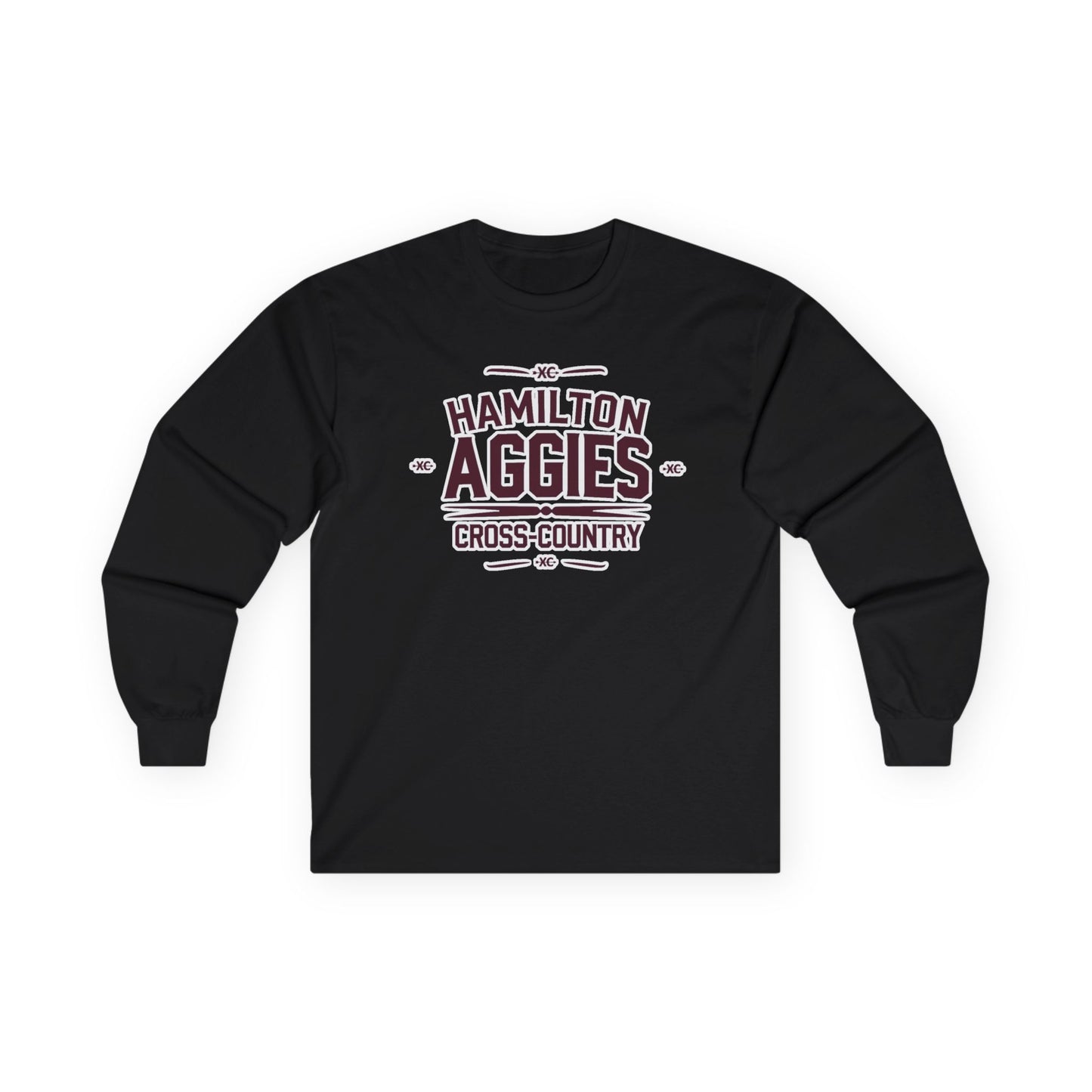 Adult Long Sleeve Tee \ Hamilton Aggies Cross-Country \ HCC1