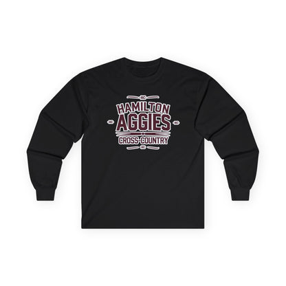 Adult Long Sleeve Tee \ Hamilton Aggies Cross-Country \ HCC1