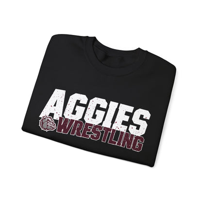 Adult Crewneck Sweatshirt \ Hamilton Aggies Wrestling \ HAW3