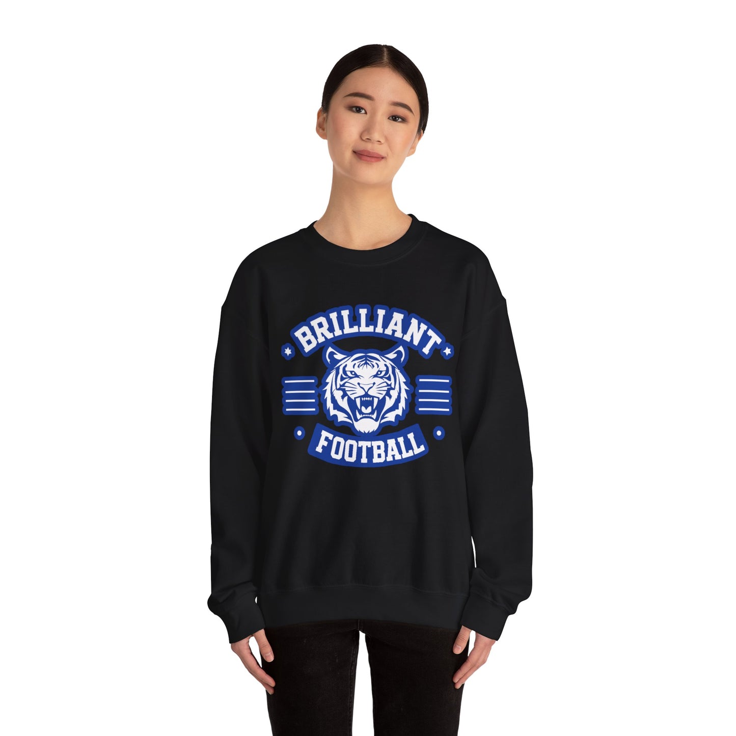 Adult Crewneck Sweatshirt \ Brilliant Tigers Football \ BTF2