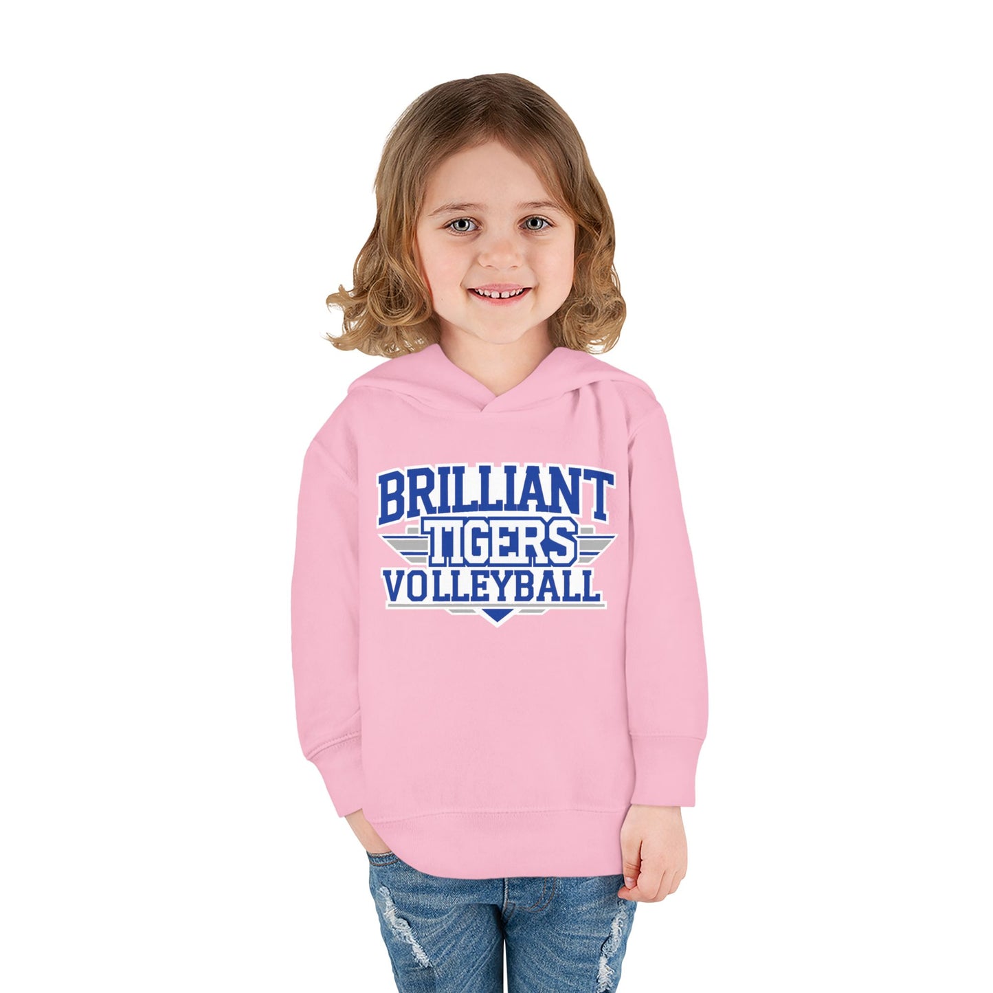 Toddler Hoodie Sweatshirt \ Brilliant Tigers Volleyball \ BTV2