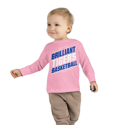 Toddler Long Sleeve Tee \ Brilliant Tigers Basketball \ BTBK2