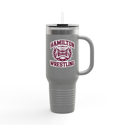 40oz Insulated Tumbler \ Hamilton Aggies Wrestling \ HAW2