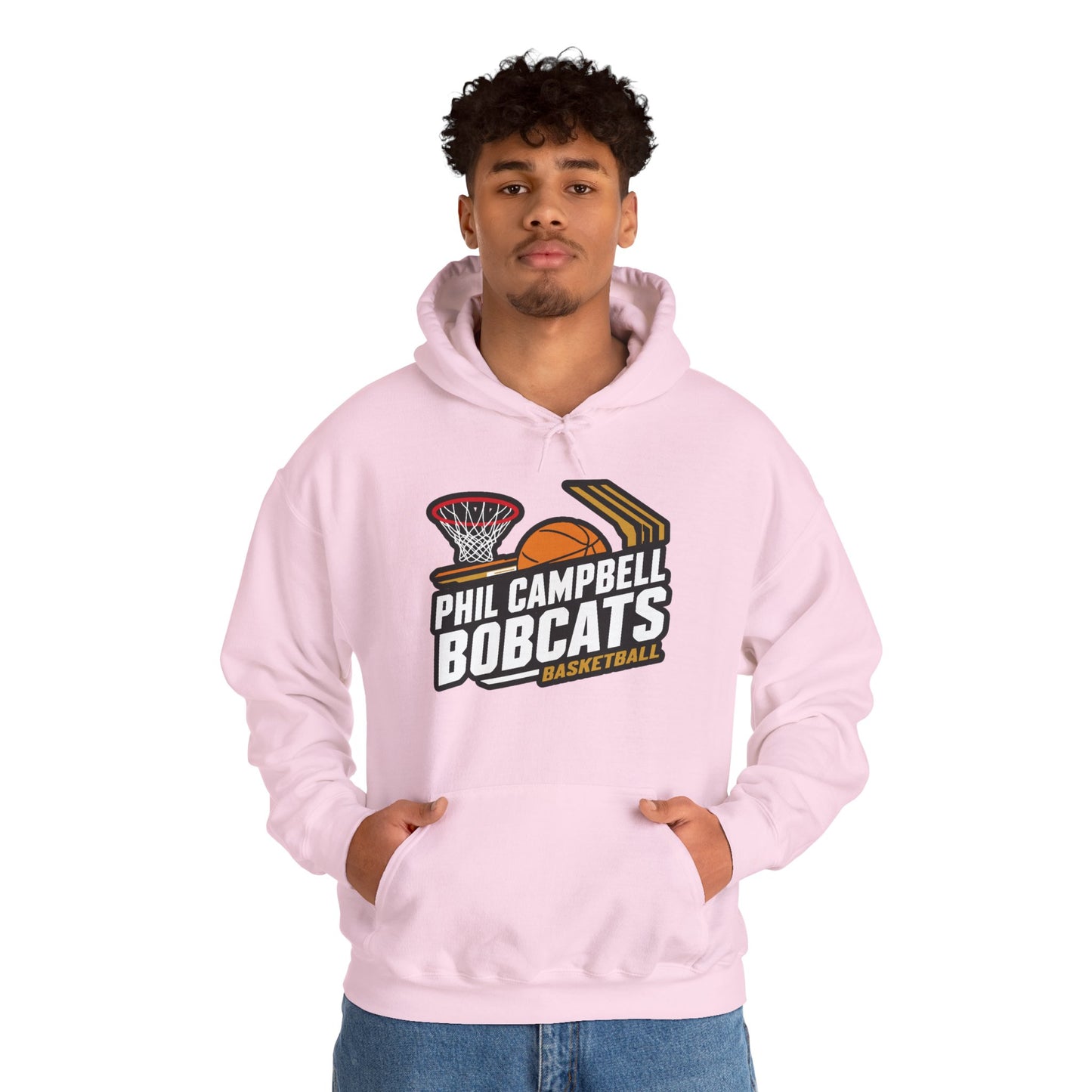 Adult Hoodie Sweatshirt \ Phil Campbell Bobcats Basketball \ PCBBK1