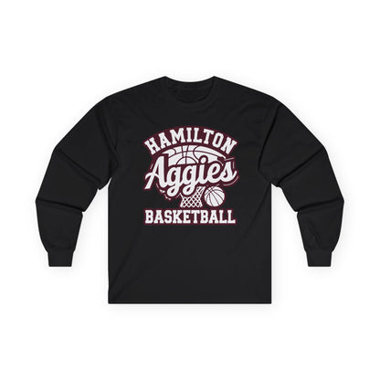 Long Sleeve Tee \ Hamilton Aggies Basketball \ HABBG1