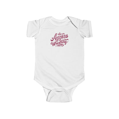 Short Sleeve Baby Bodysuit \ Hamilton Aggies Wrestling \ HAWG2