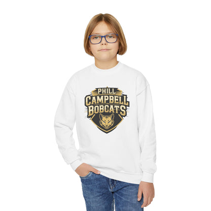 Youth Crewneck Sweatshirt \ Phill Campbell Bobcats \ PCB1