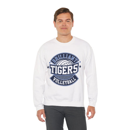 Adult Crewneck Sweatshirt \ Brilliant Tigers Volleyball \ BTV1
