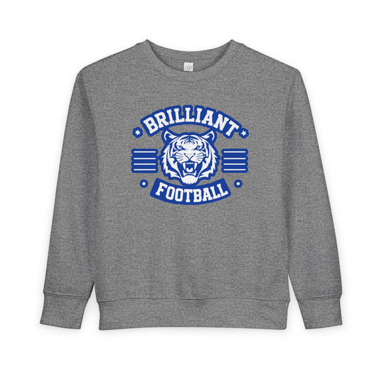 Toddler Crewneck Sweatshirt \ Brilliant Tigers Football \ BTF2