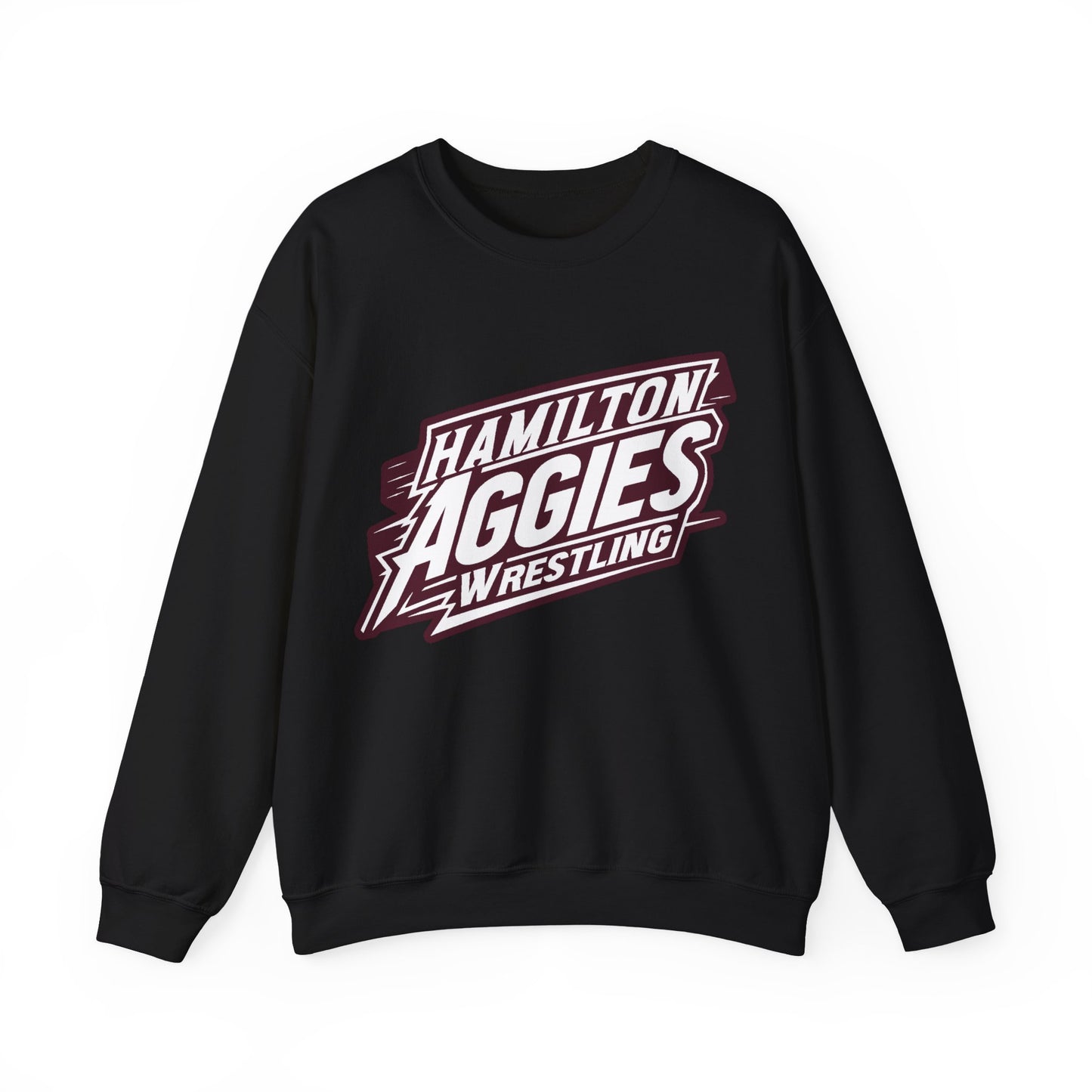 Adult Crewneck Sweatshirt \ Hamilton Aggies Wrestling \ HAW1