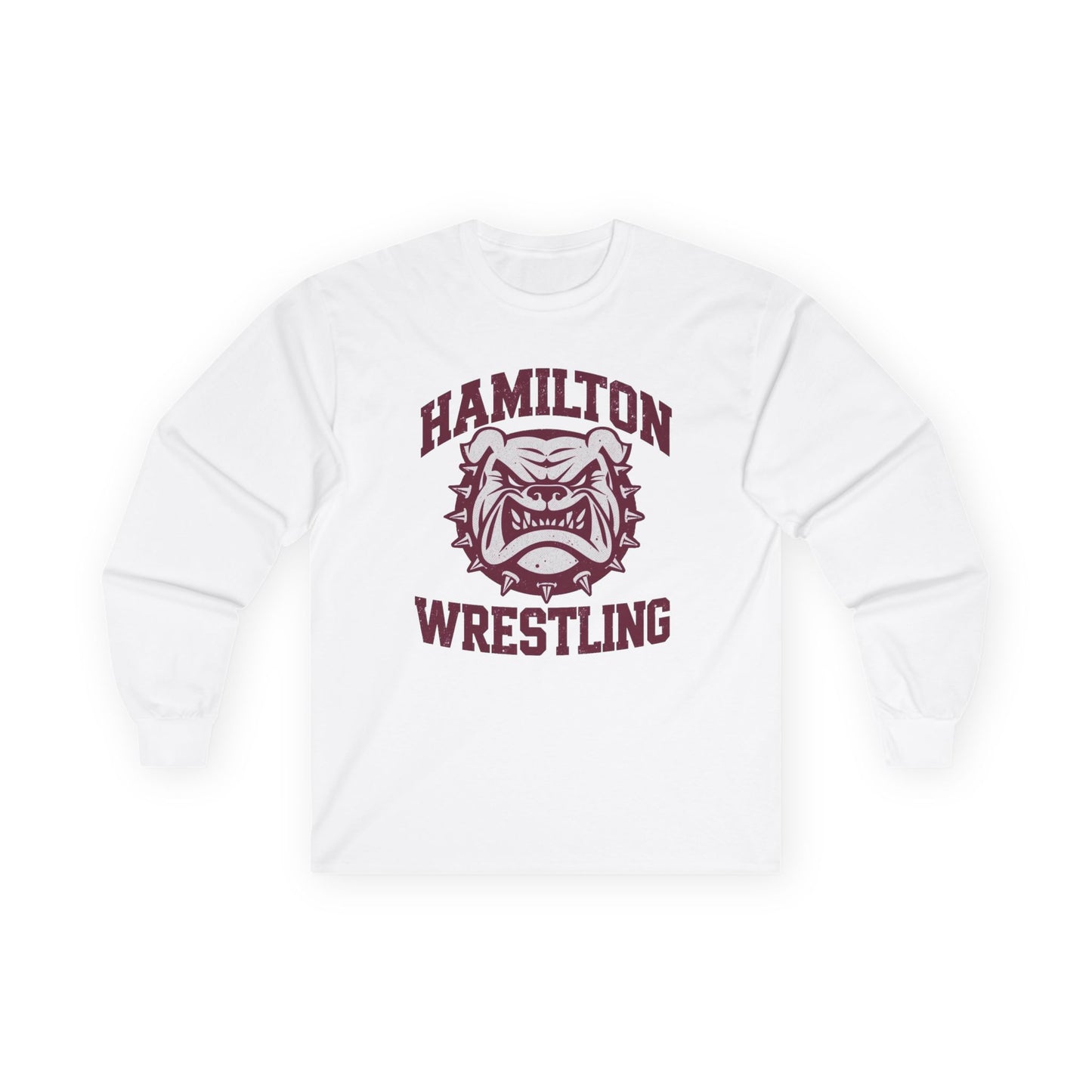 Adult Long Sleeve Tee \ Hamilton Aggies Wrestling \ HAW2