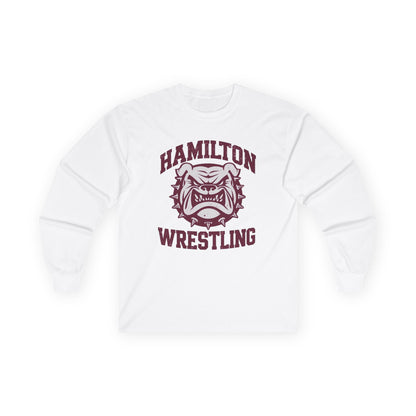 Adult Long Sleeve Tee \ Hamilton Aggies Wrestling \ HAW2