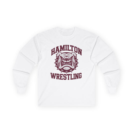 Adult Long Sleeve Tee \ Hamilton Aggies Wrestling \ HAW2