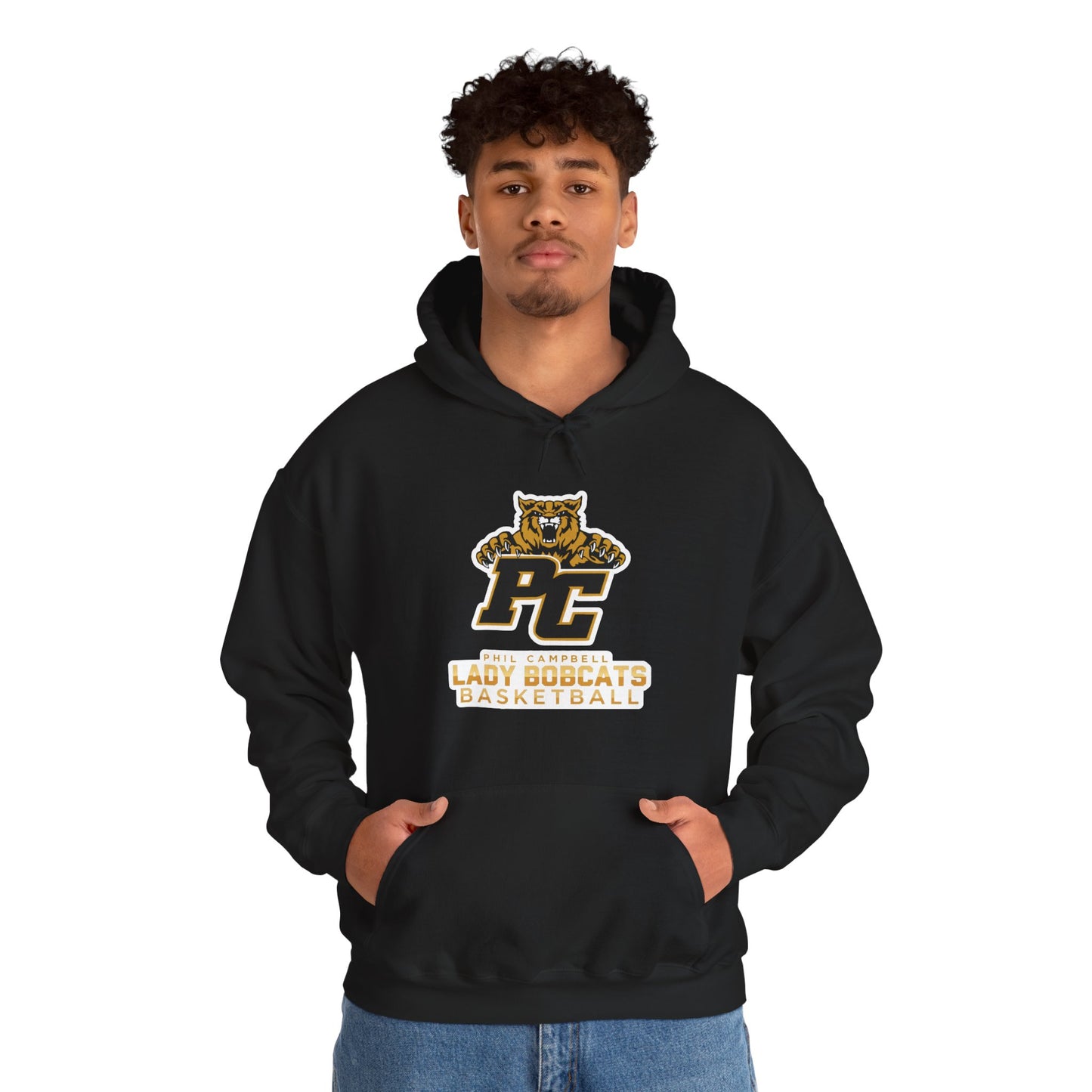 Adult Hoodie Sweatshirt \ Phil Campbell Bobcats Basketball \ PCBBKG1