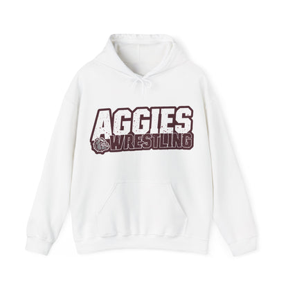 Adult Hoodie Sweatshirt \ Hamilton Aggies Wrestling \ HAW3