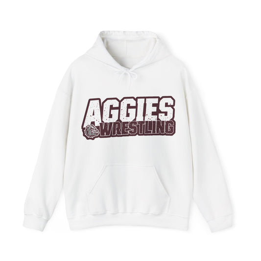 Adult Hoodie Sweatshirt \ Hamilton Aggies Wrestling \ HAW3