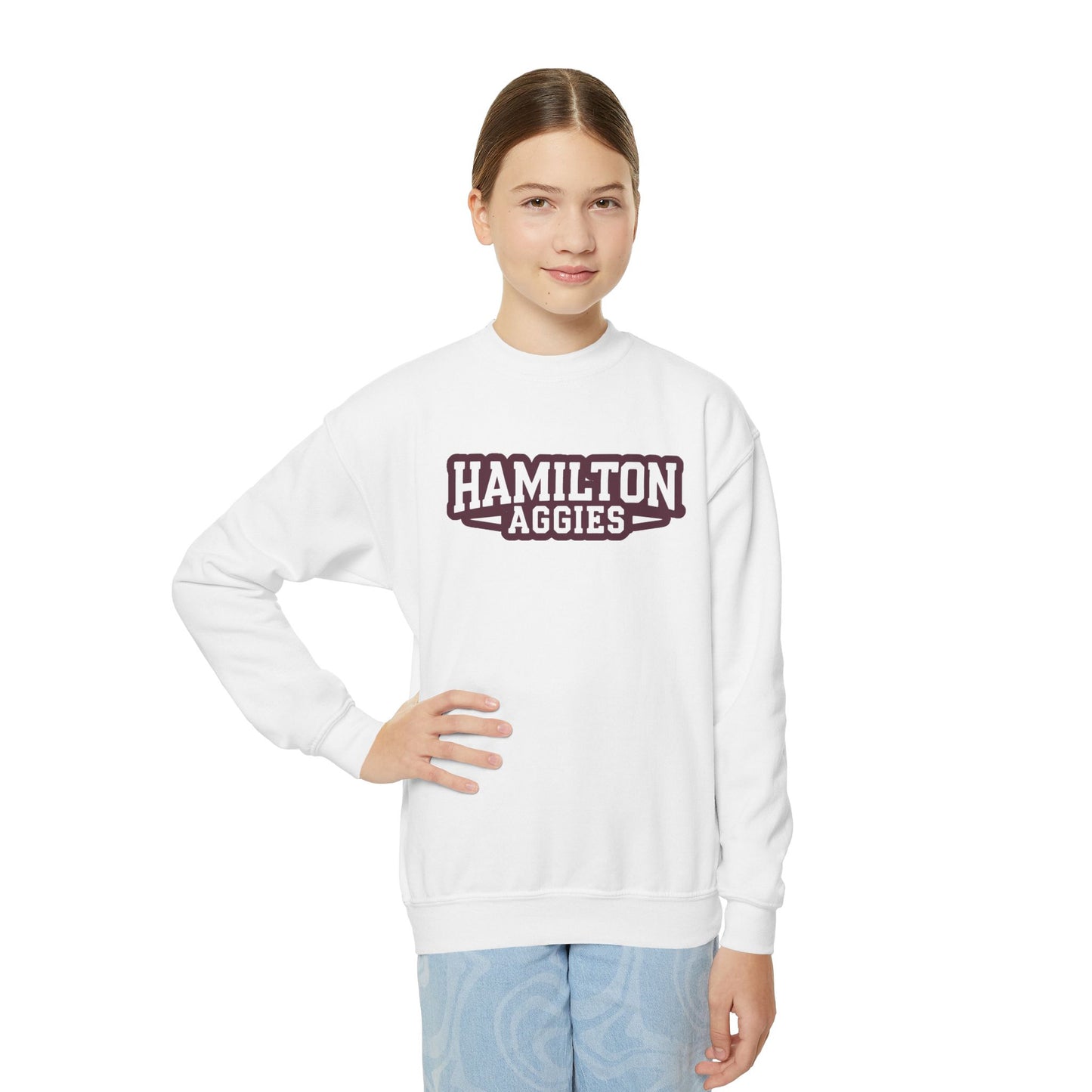 Youth Crewneck Sweatshirt \ Hamilton Aggies \ HA3