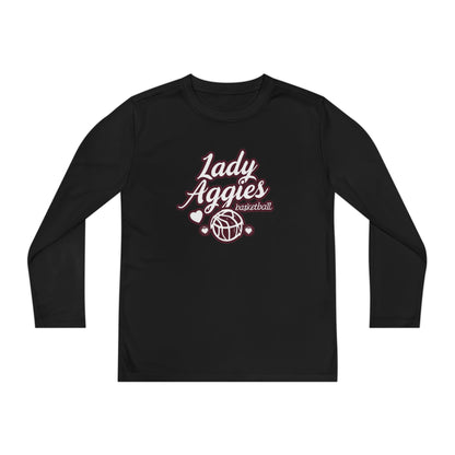 Youth Long Sleeve Tee \ Hamilton Aggies Basketball \ HABBG2