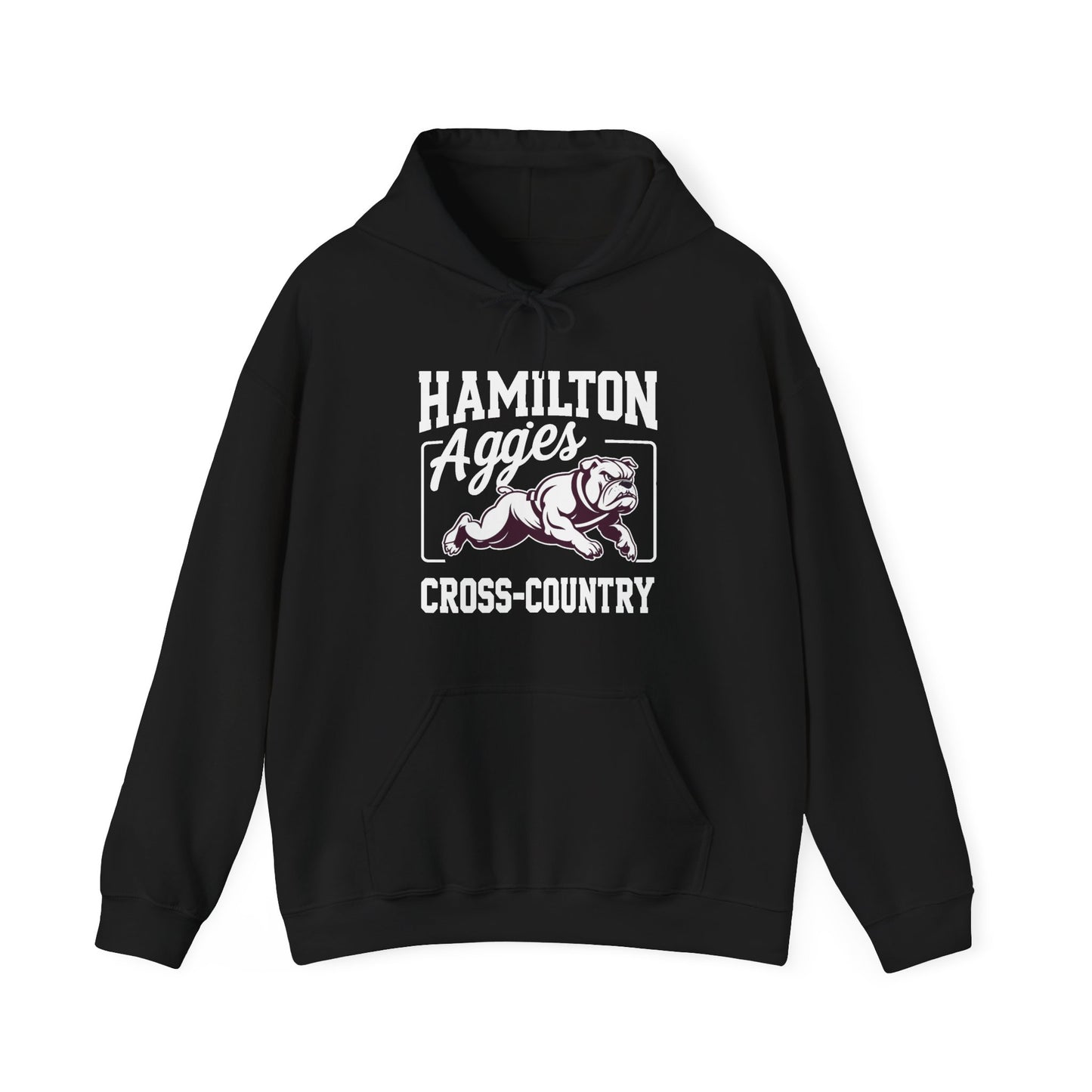 Adult Hoodie Sweatshirt \ Hamilton Aggies Cross-Country \ HCC2