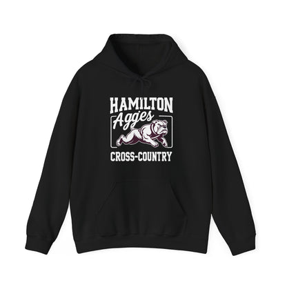 Adult Hoodie Sweatshirt \ Hamilton Aggies Cross-Country \ HCC2