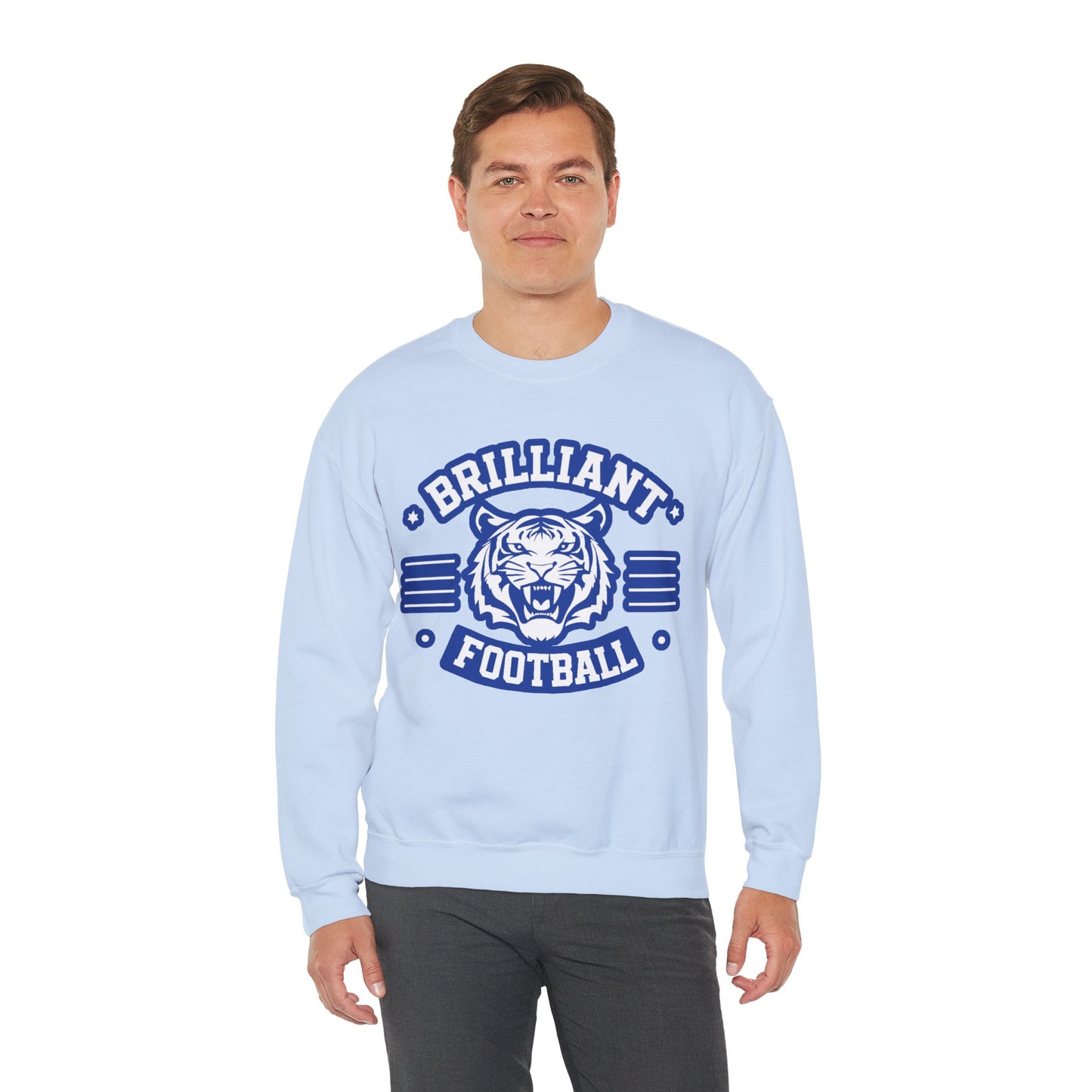 Adult Crewneck Sweatshirt \ Brilliant Tigers Football \ BTF2