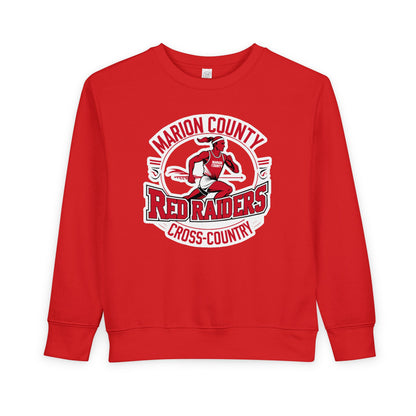 Toddler Crewneck Sweatshirt \ Marion County Red Raiders Cross-Country \ MCCC2