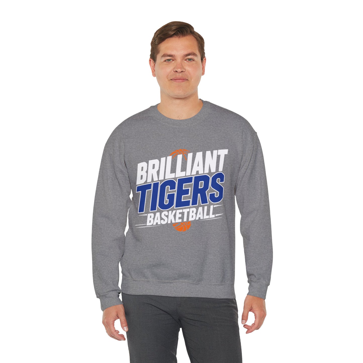 Adult Crewneck Sweatshirt \ Brilliant Tigers Basketball \ BTBK1