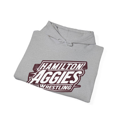 Adult Hoodie Sweatshirt \ Hamilton Aggies Wrestling \ HAW1