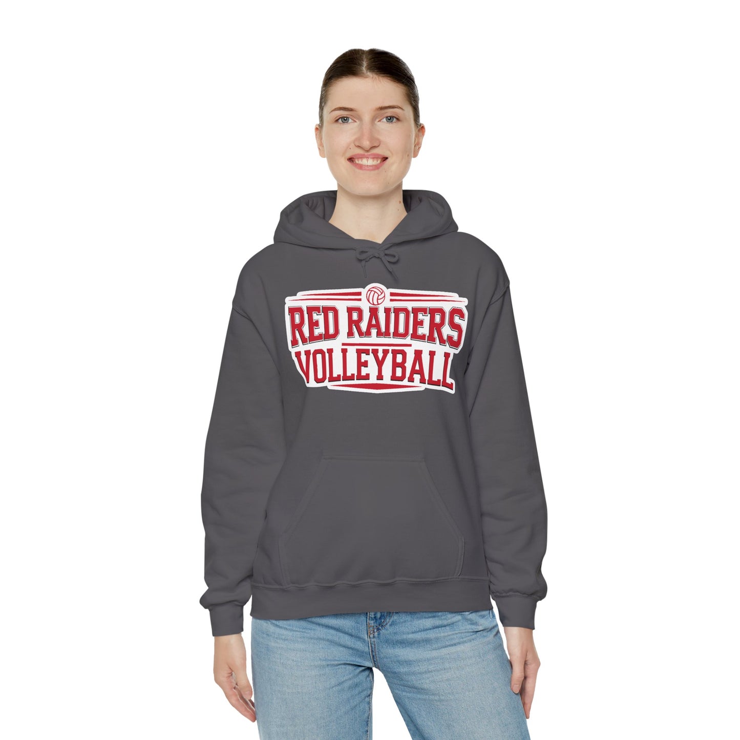 Adult Hoodie Sweatshirt \ Marion County Red Raiders Volleyball \ MCV2