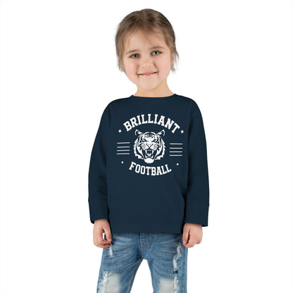 Toddler Long Sleeve Tee \ Brilliant Tigers Football \ BTF2