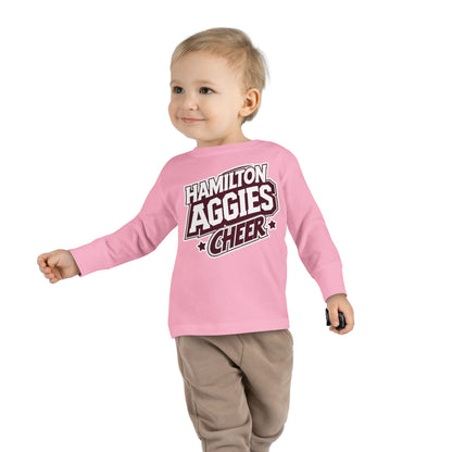 Toddler Long Sleeve Tee \ Hamilton Aggies Cheer \ HAC1
