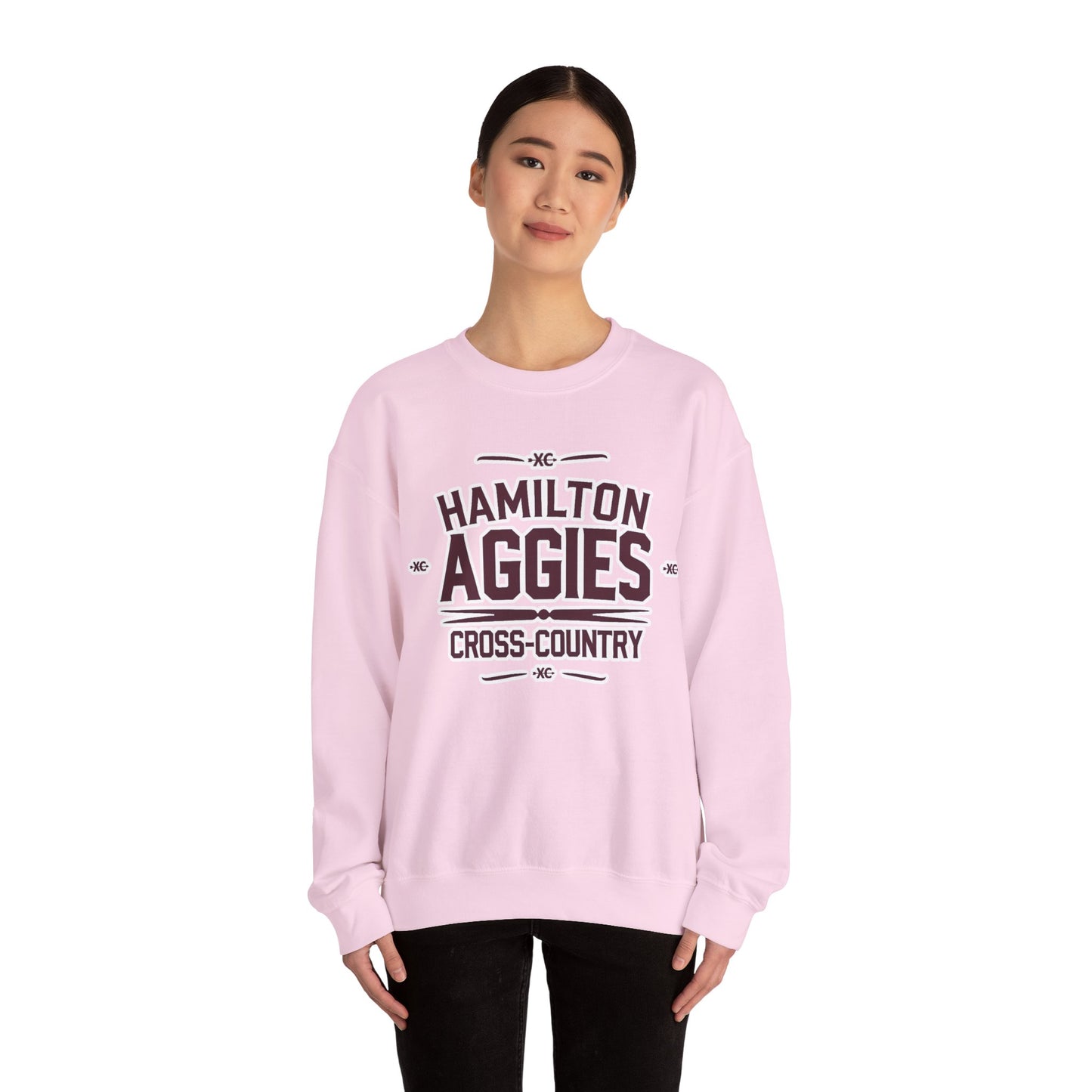 Adult Crewneck Sweatshirt \ Hamilton Aggies Cross-Country \ HCC1