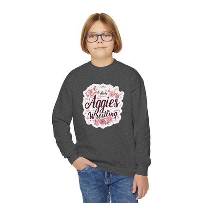 Youth Crewneck Sweatshirt \ Hamilton Aggies Wrestling \ HAWG1