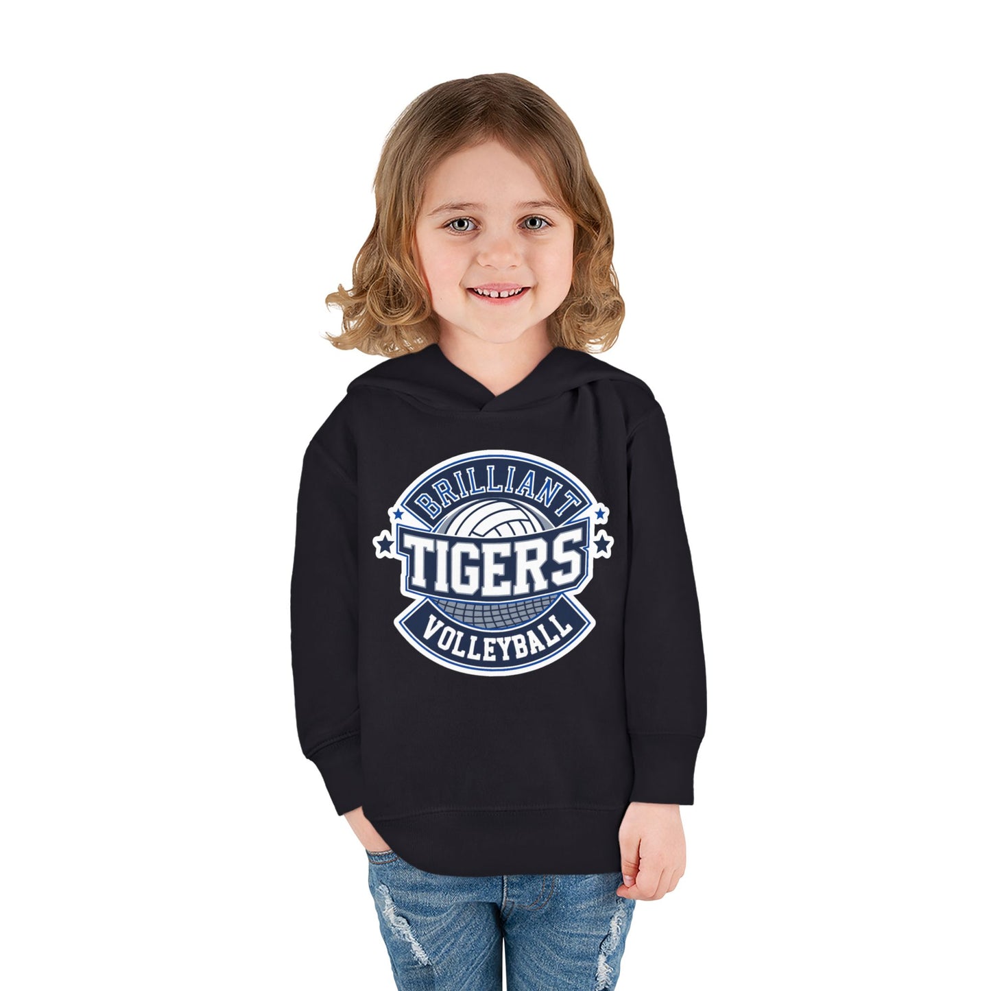 Toddler Hoodie Sweatshirt \ Brilliant Tigers Volleyball \ BTV1