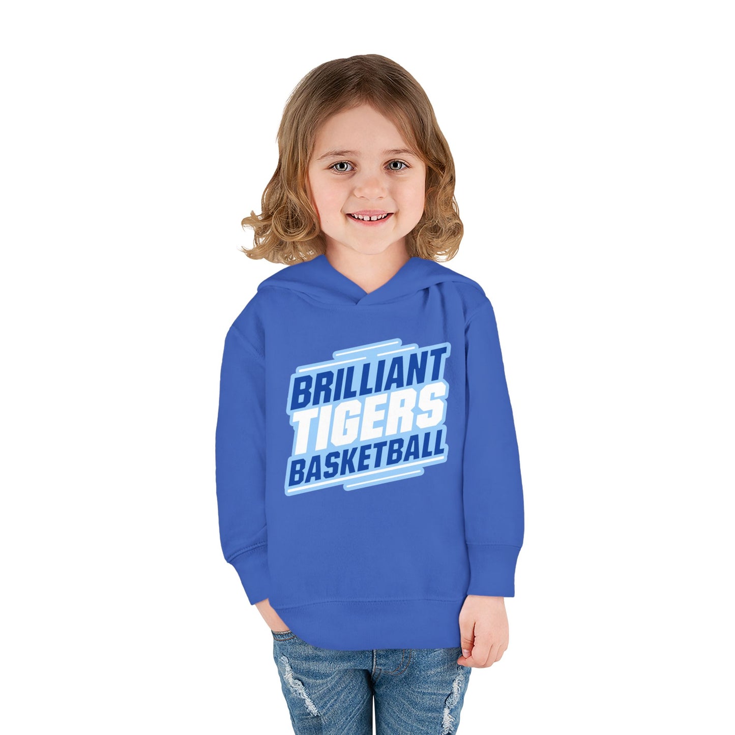 Toddler Hoodie Sweatshirt \ Brilliant Tigers Basketball \ BTBK2