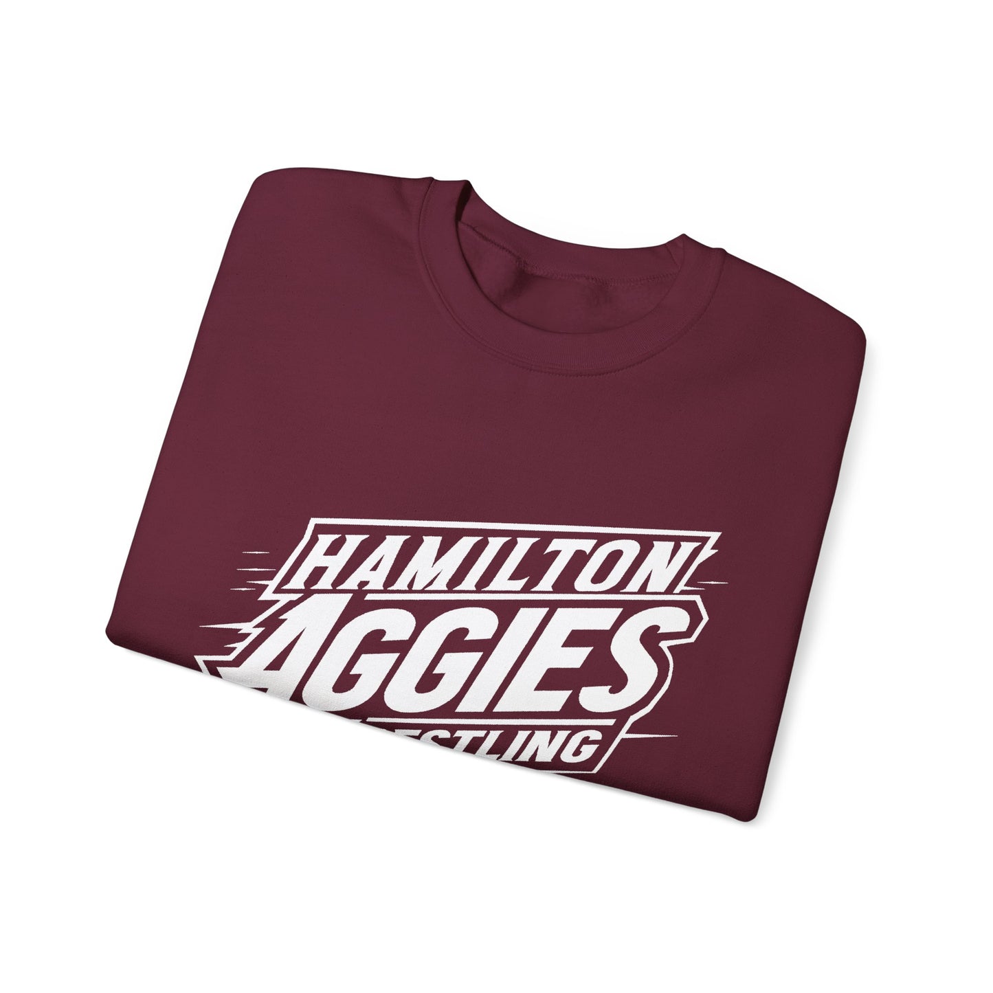 Adult Crewneck Sweatshirt \ Hamilton Aggies Wrestling \ HAW1