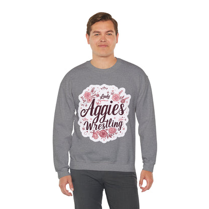 Adult Crewneck Sweatshirt \ Hamilton Aggies Wrestling \ HAWG1