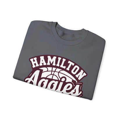 Adult Crewneck Sweatshirt \ Hamilton Aggies Basketball \ HABKG1