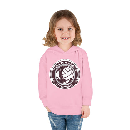 Toddler Hoodie Sweatshirt \ Hamilton Aggies Volleyball \ HAV1