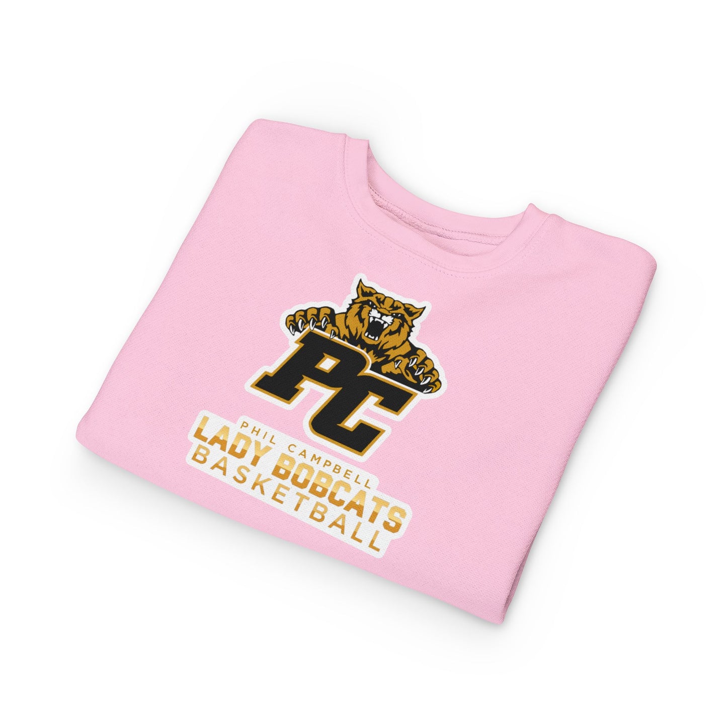 Toddler Crewneck Sweatshirt \ Phil Campbell Bobcats Basketball \ PCBBKG1