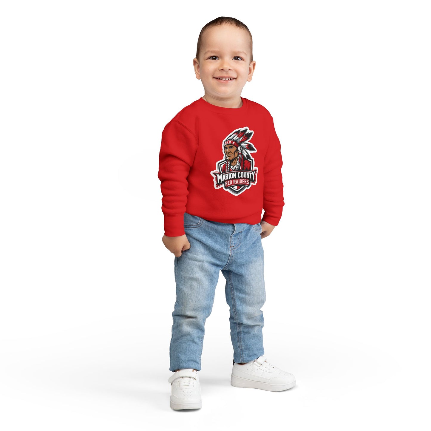 Toddler Crewneck Sweatshirt \ Marion County Red Raiders \ MC2