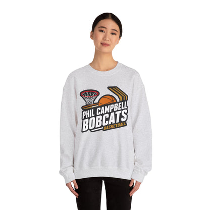 Adult Crewneck Sweatshirt \ Phil Campbell Bobcats Basketball \ PCBBK1