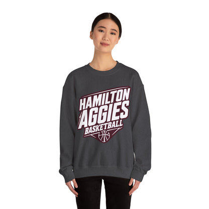 Adult Crewneck Sweatshirt \ Hamilton Aggies Basketball \ HABB2