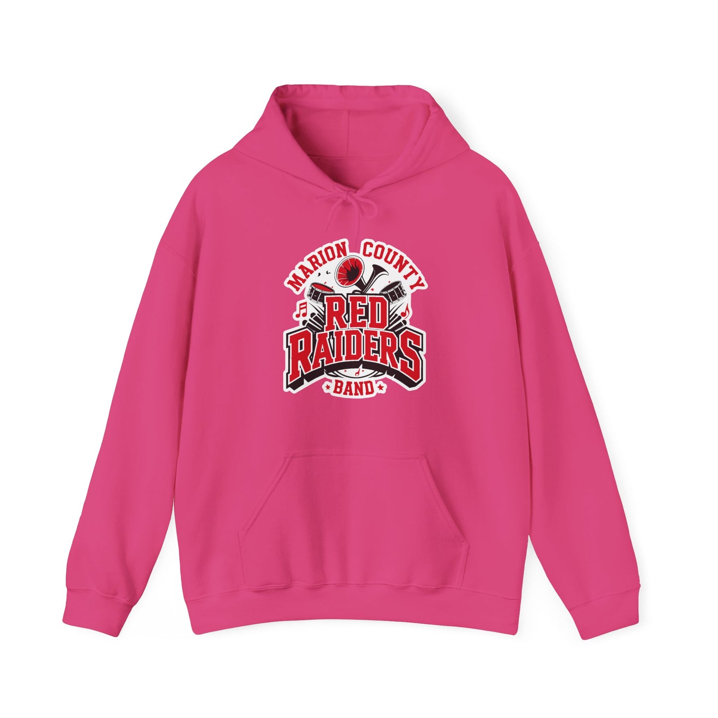 Adult Hoodie Sweatshirt \ Marion County Red Raiders Band \ MCB2