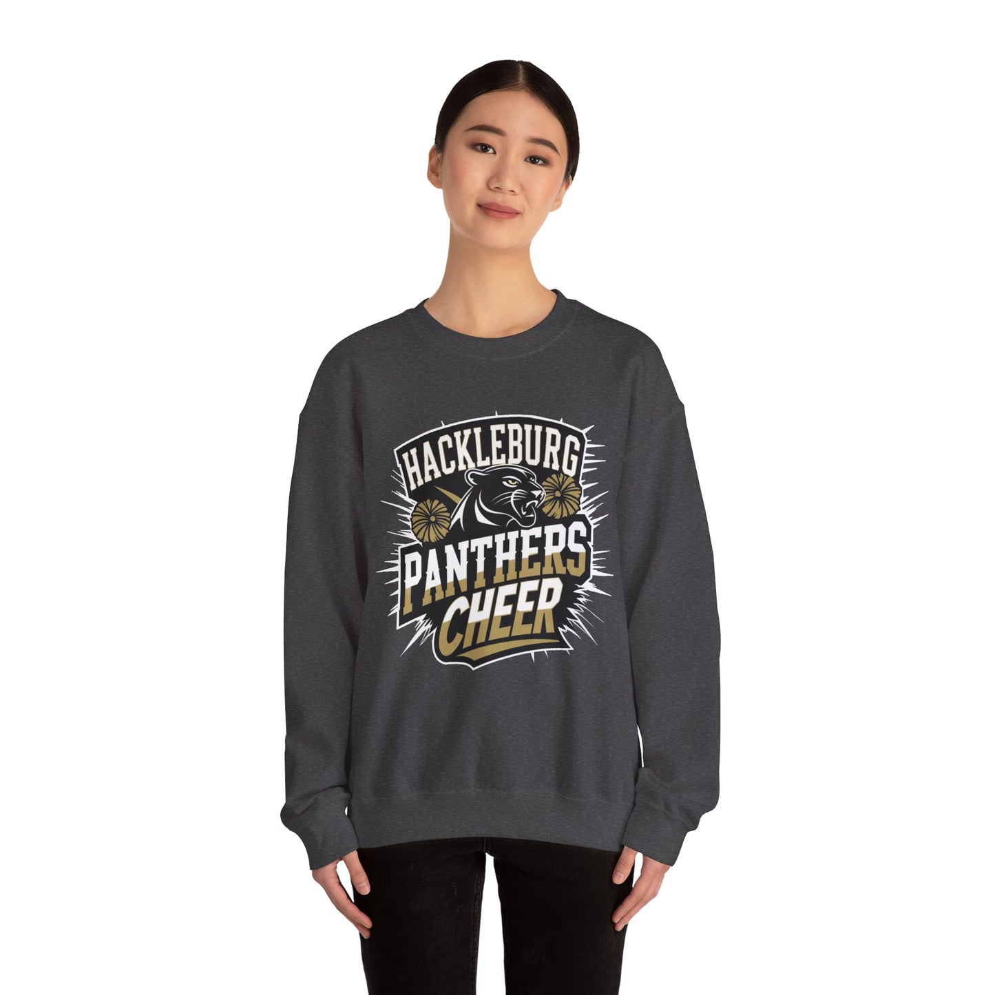 Adult Crewneck Sweatshirt \ Hackleburg Panthers Cheer \ HPC1
