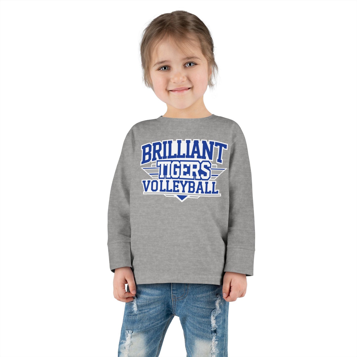 Toddler Long Sleeve Tee \ Brilliant Tigers Volleyball \ BTV2