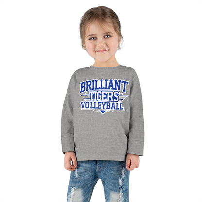 Toddler Long Sleeve Tee \ Brilliant Tigers Volleyball \ BTV2
