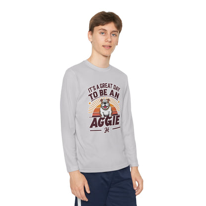 Youth Long Sleeve Tee \ It's a Great Day to Be an Aggie! \ GDA2